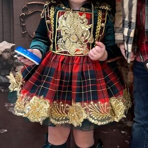 La petite wardrobe Enchanted nutcracker dress and headband hat size 18m